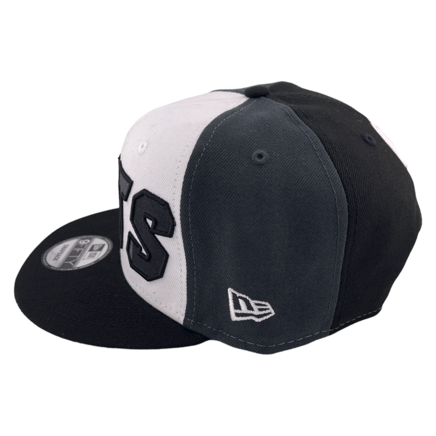 New Era Brooklyn Nets Back Half Black/White/Gray UV NBA 9FIFTY Snapback Hat Cap