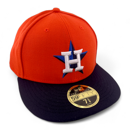 New Era Houston Astros MLB Orange Black UV 59FIFTY Low Profile Fitted Hat Cap