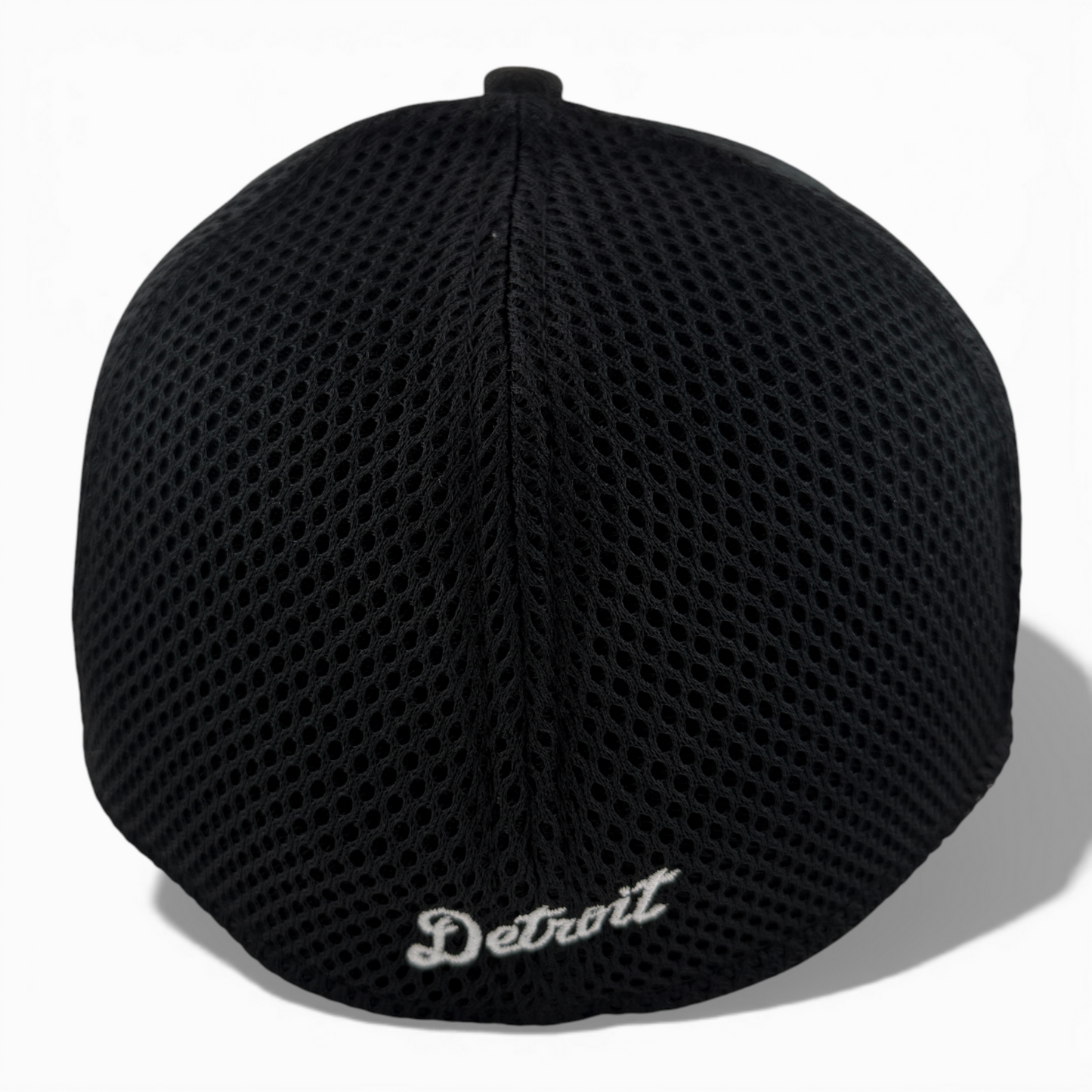 New Era Detroit Tigers MLB Black White Logo Neo Mesh 39Thirty Flex Fit Hat