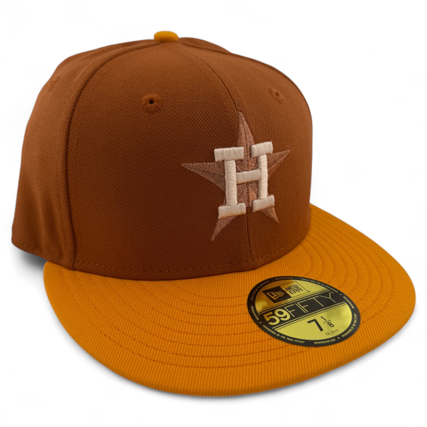 New Era Houston Astros MLB Rust Gold Pack Tan 59FIFTY Fitted Hat Cap