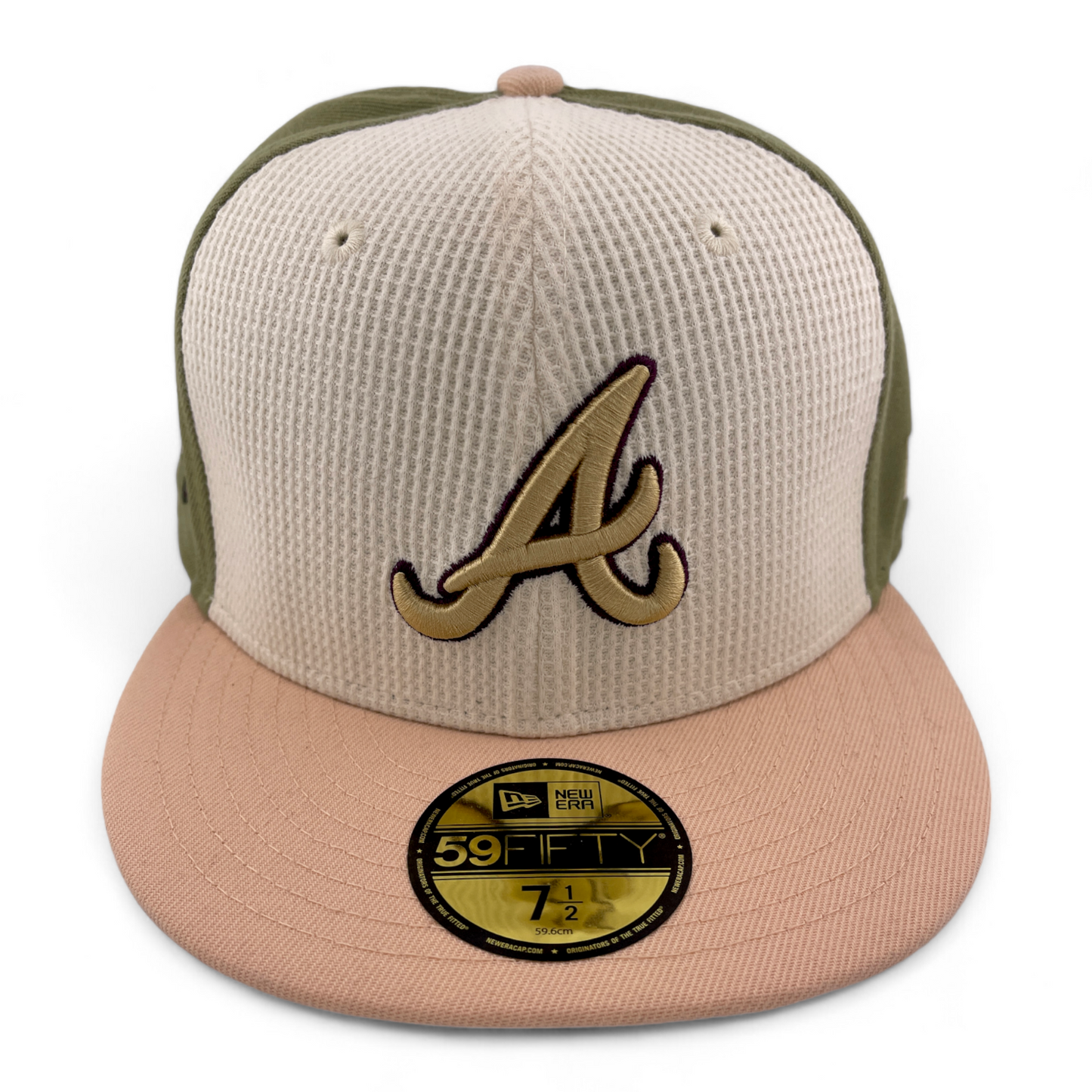 New Era Atlanta Braves MLB Thermal Front Pack Green/Cream 59FIFTY Fitted Hat Cap