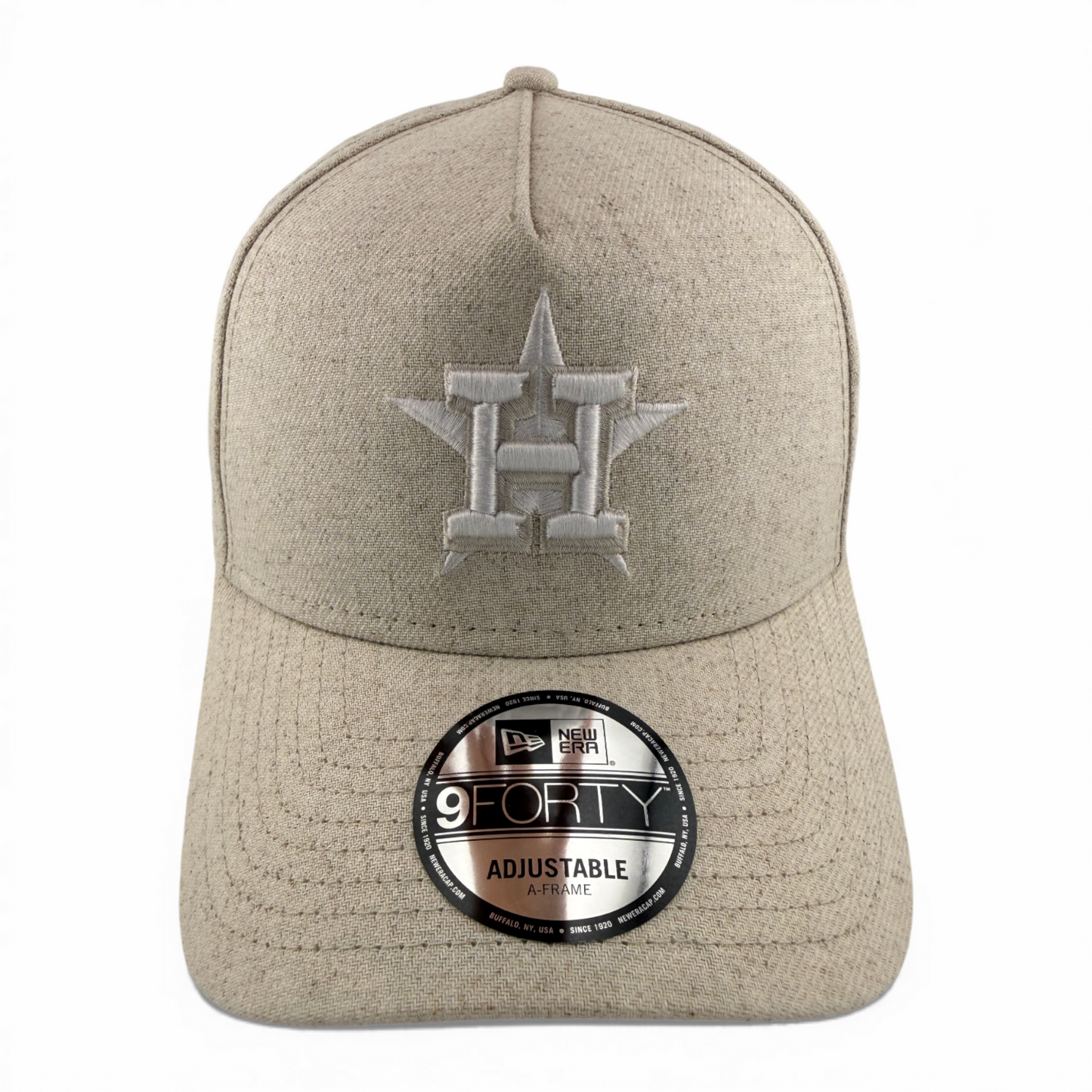 New Era Houston Astros MLB Oat Hemp Tan A-Frame 9Forty Snapback Adjustable Hat