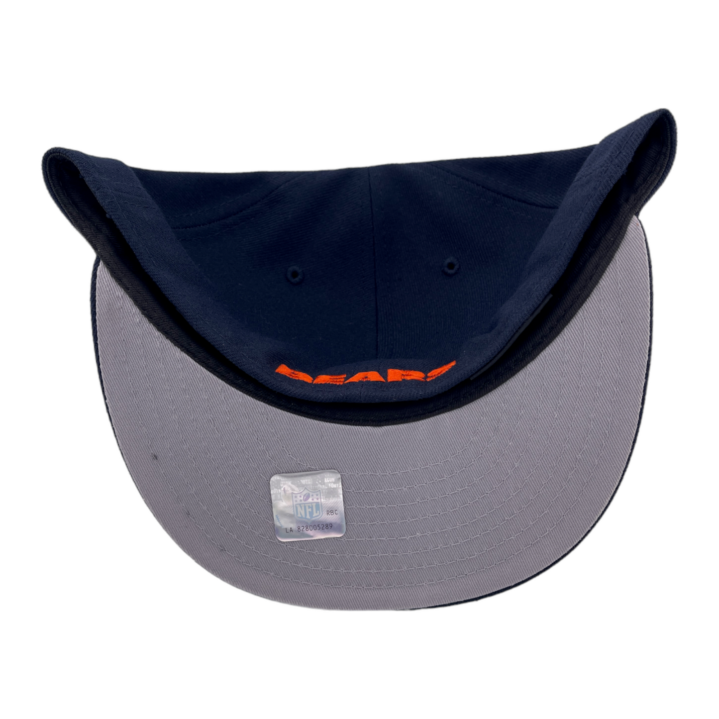 New Era Chicago Bears Basic Bear Logo Navy Blue/Grey UV 59Fifty Fitted Hat Cap