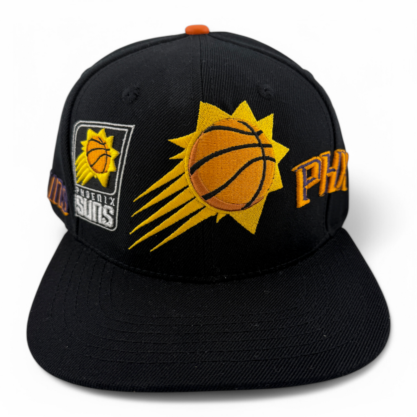 Pro Standard Phoenix Suns Multi Logo Black/Pink UV Snapback Adjustable Hat Cap