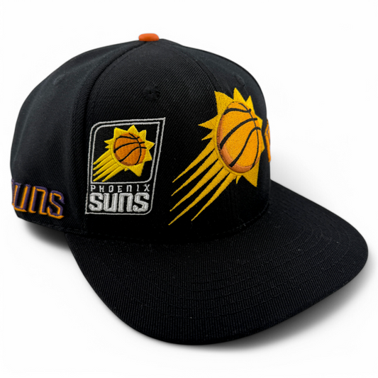 Pro Standard Phoenix Suns Multi Logo Black/Pink UV Snapback Adjustable Hat Cap