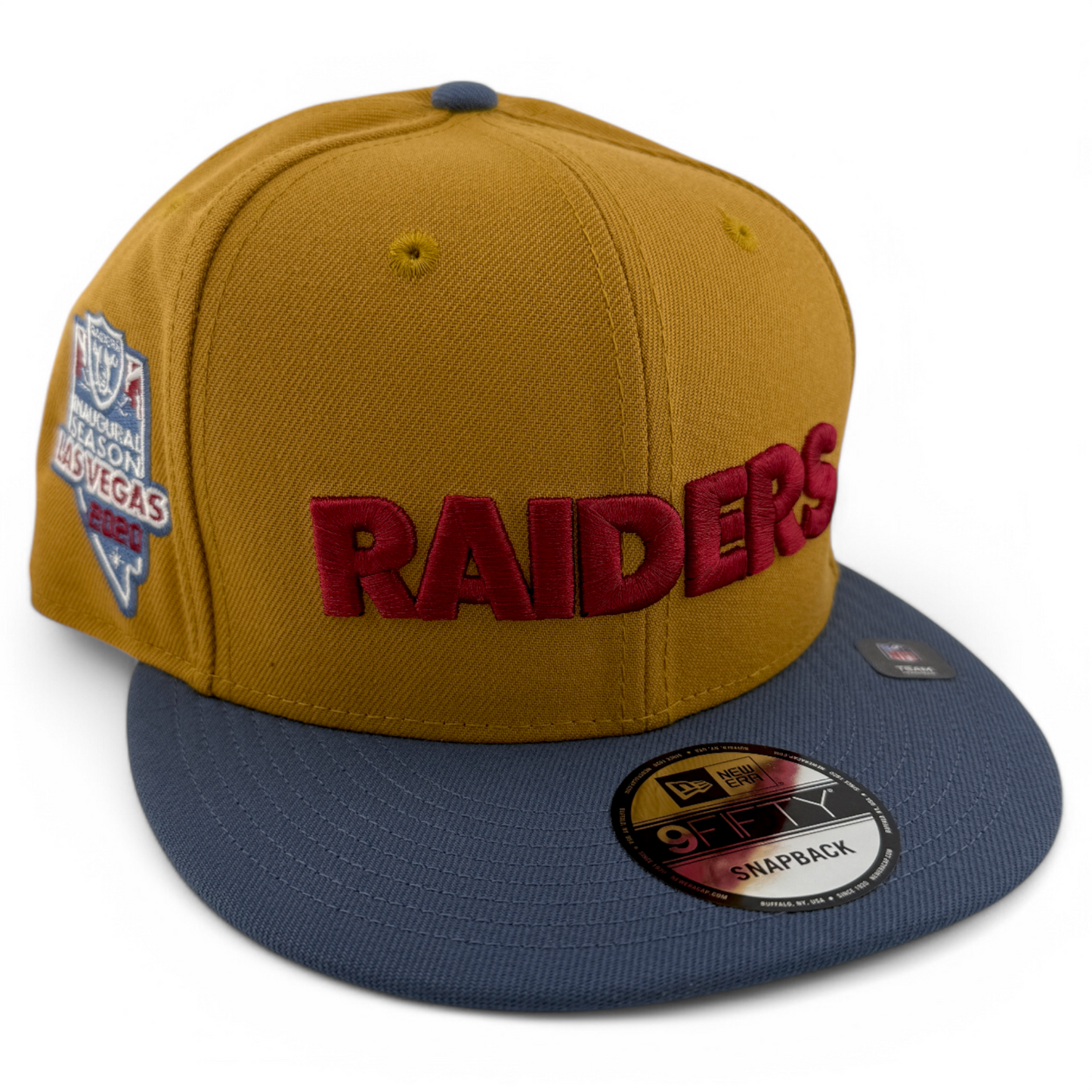 New Era Las Vegas Raiders NFL Panama Tan 9FIFTY Snapback Adjustable Hat Cap