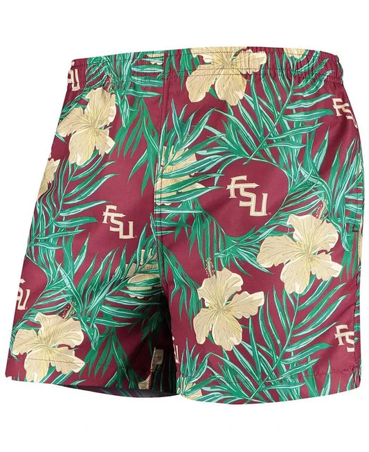 FOCO Florida State Seminoles FSU Floral Island Palm Swim Trunks Mens Size 2XL