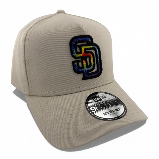 New Era San Diego Padres Stone Tie Dye A-Frame 9Forty Snapback Adjustable Hat