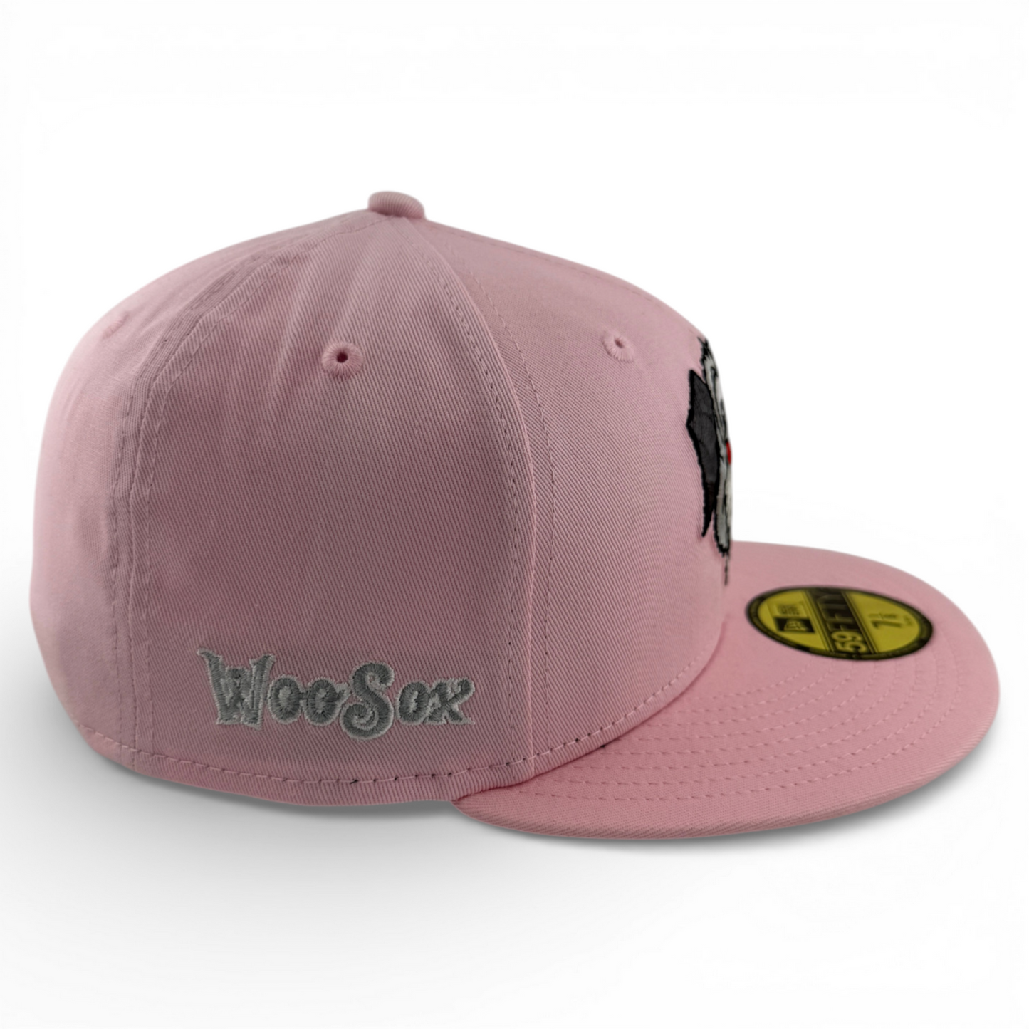 New Era Worcester Red Sox WooSox MiLB Pink Woofster Dog 59Fifty Fitted Hat Cap