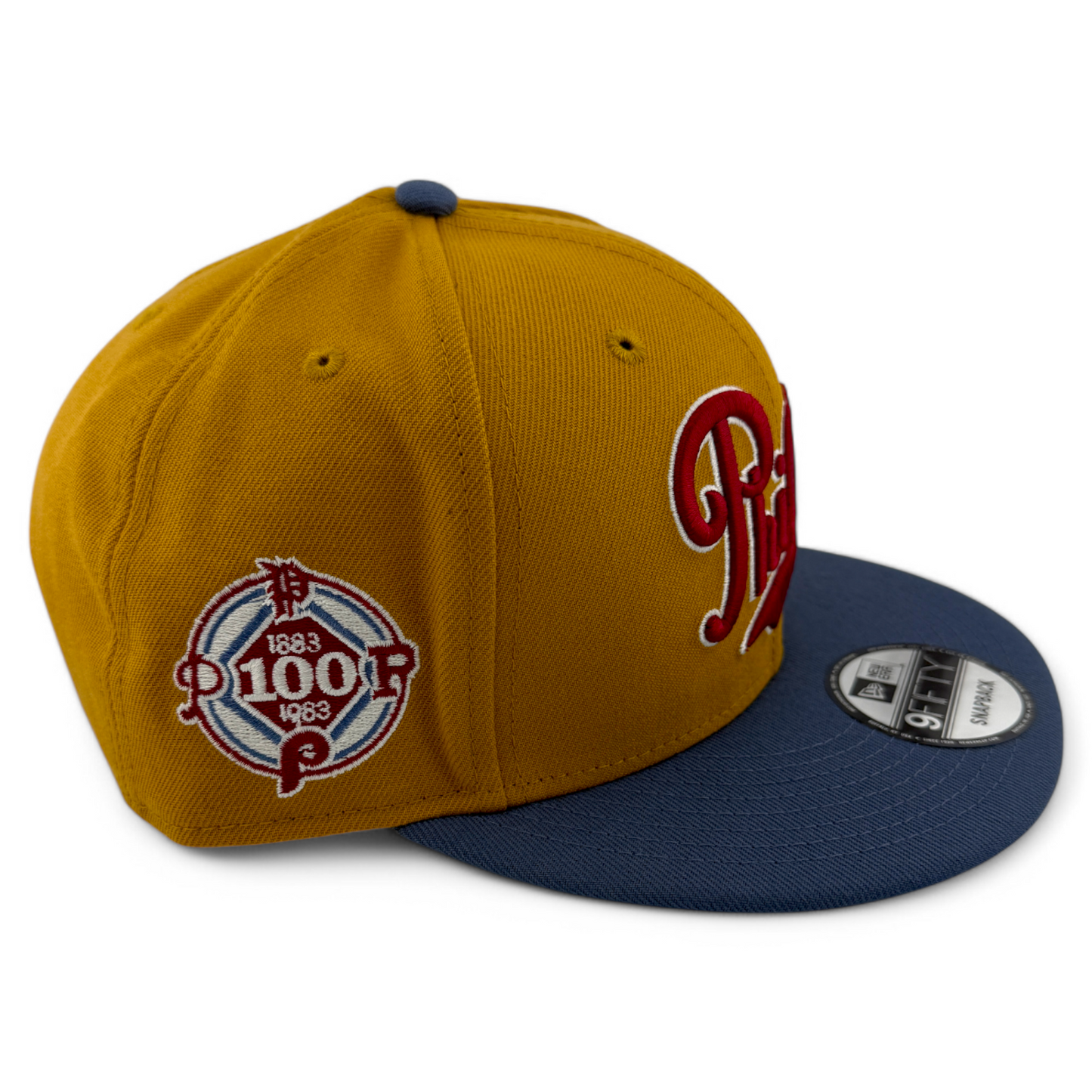 New Era Philadelphia Phillies MLB Panama Tan 9FIFTY Snapback Adjustable Hat Cap