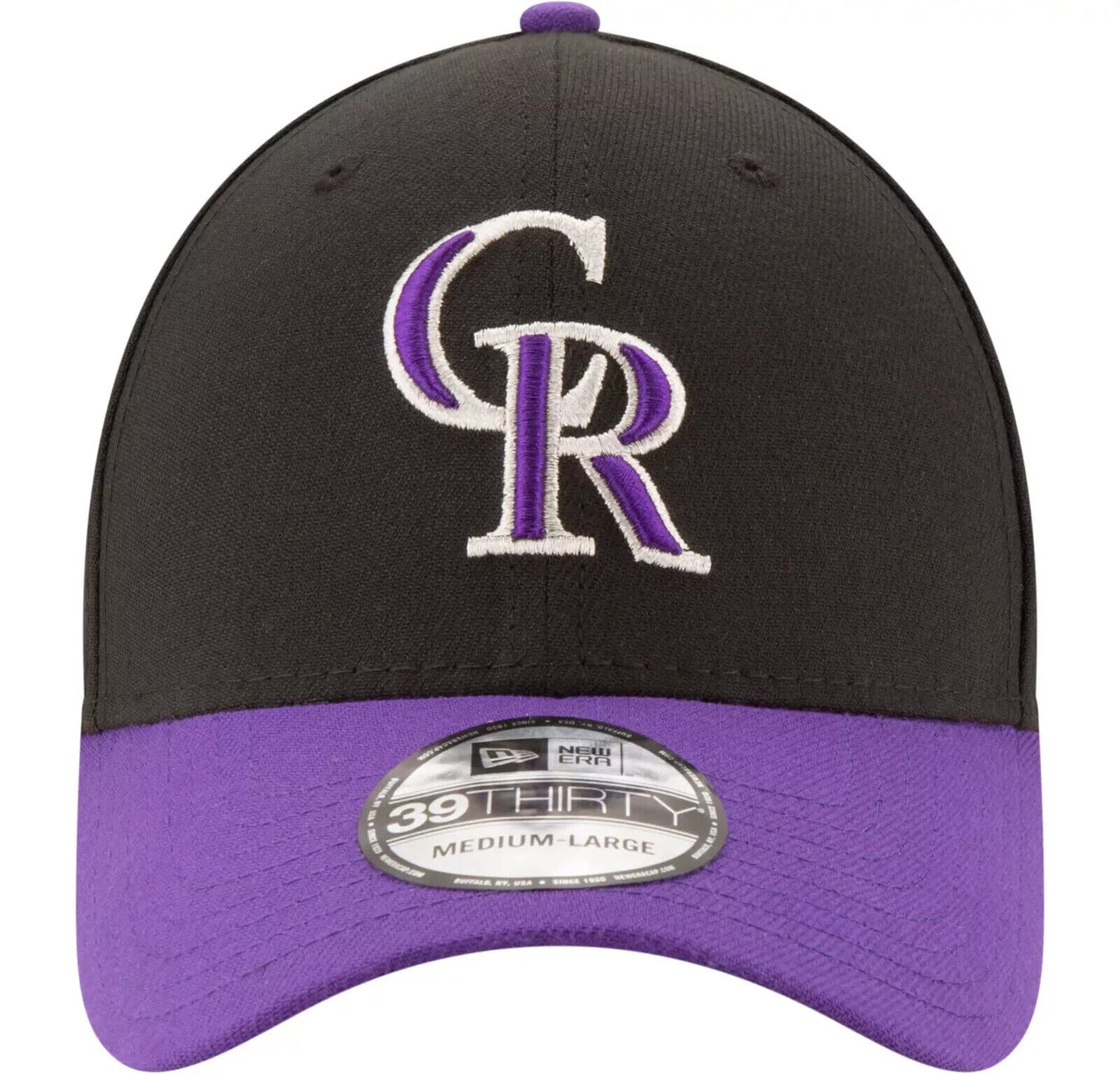 New Era Colorado Rockies MLB Team Classic Black Purple 39Thirty Flex Fit Hat Cap