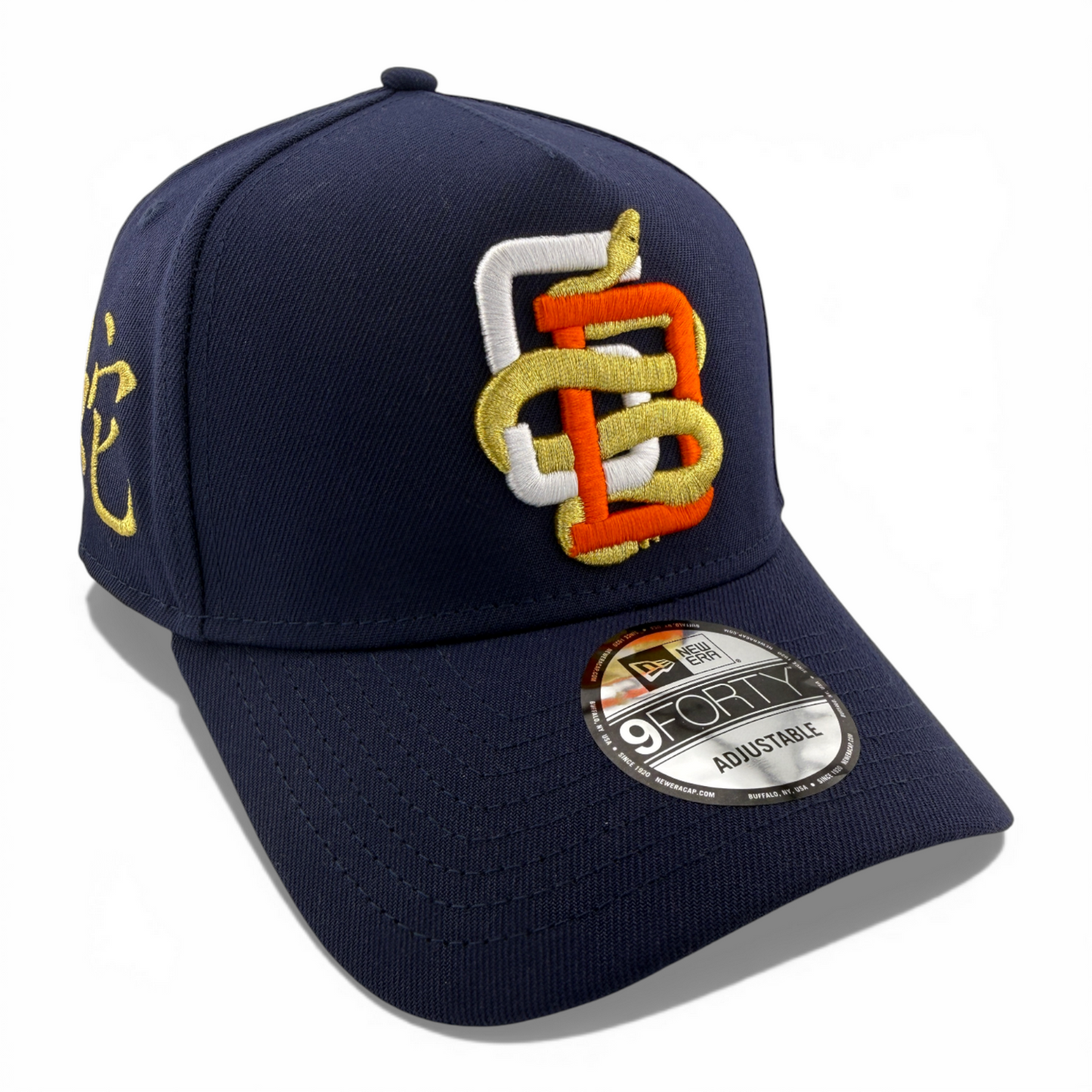 New Era San Diego Padres Snake Logo MLB A-Frame 9Forty Snapback Adjustable Hat