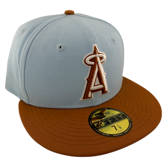 New Era Los Angeles Angels MLB Sky Blue/Brown Color Pack 59Fifty Fitted Hat Cap