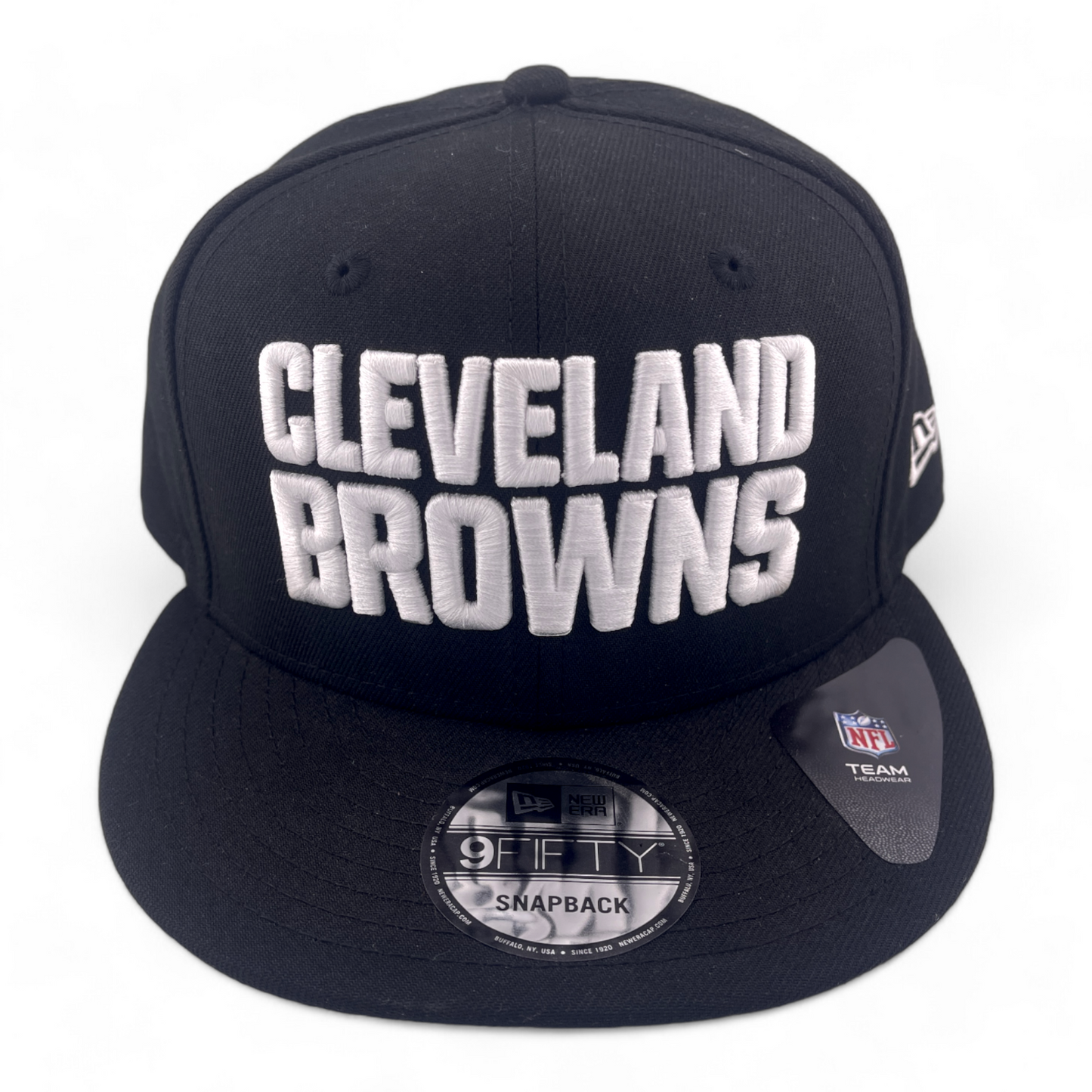 New Era Cleveland Browns NFL White/Black UV 9FIFTY Snapback Adjustable Hat Cap