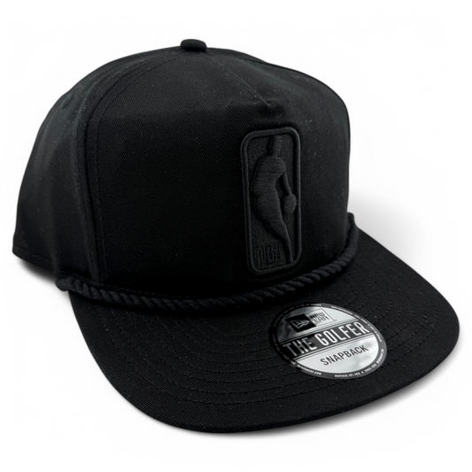 New Era NBA Logo All Black The Golfer Rope A-Frame Snapback Adjustable Hat Cap