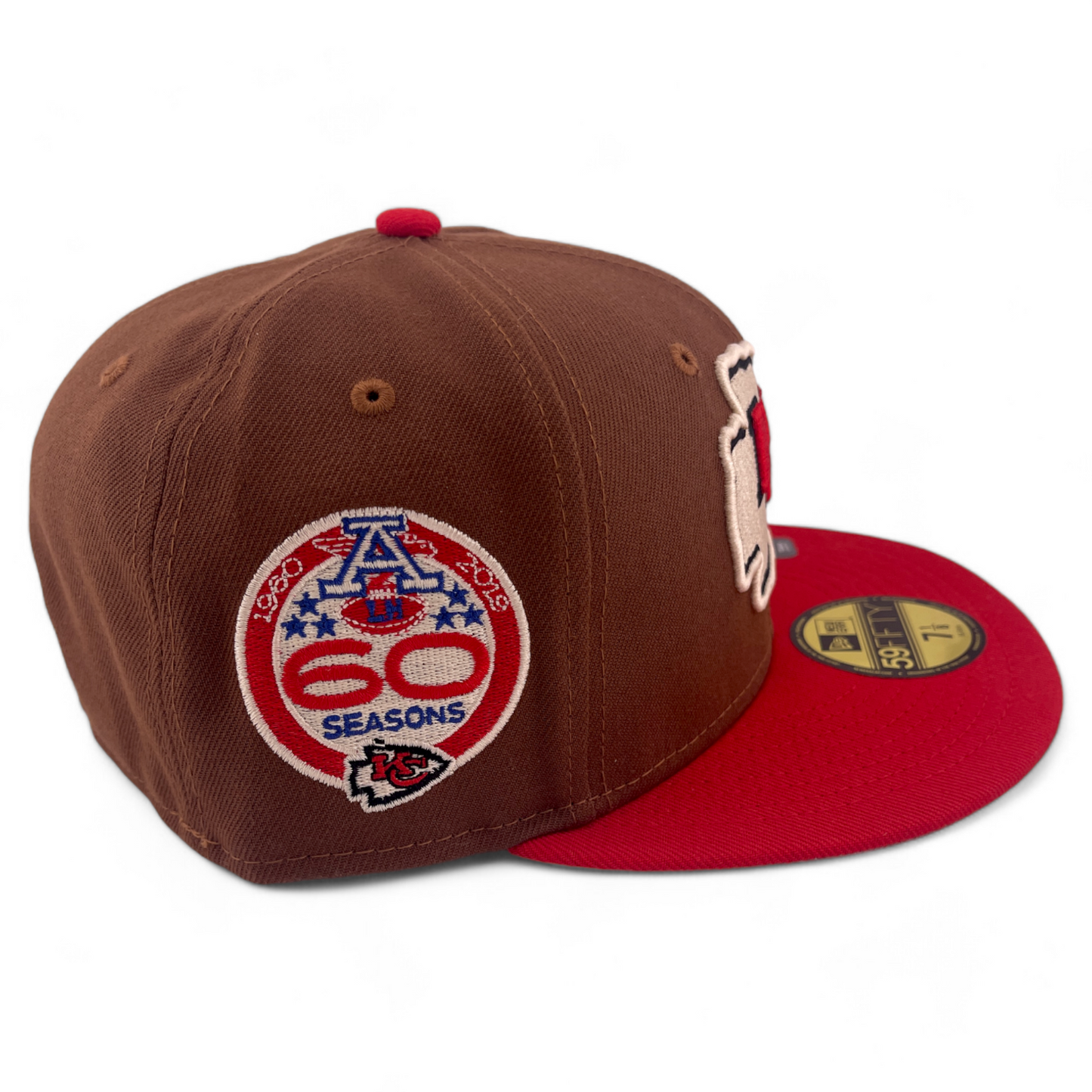 New Era Kansas City Chiefs NFL Harvest Pack 60th Patch Tan 59Fifty Fitted Hat