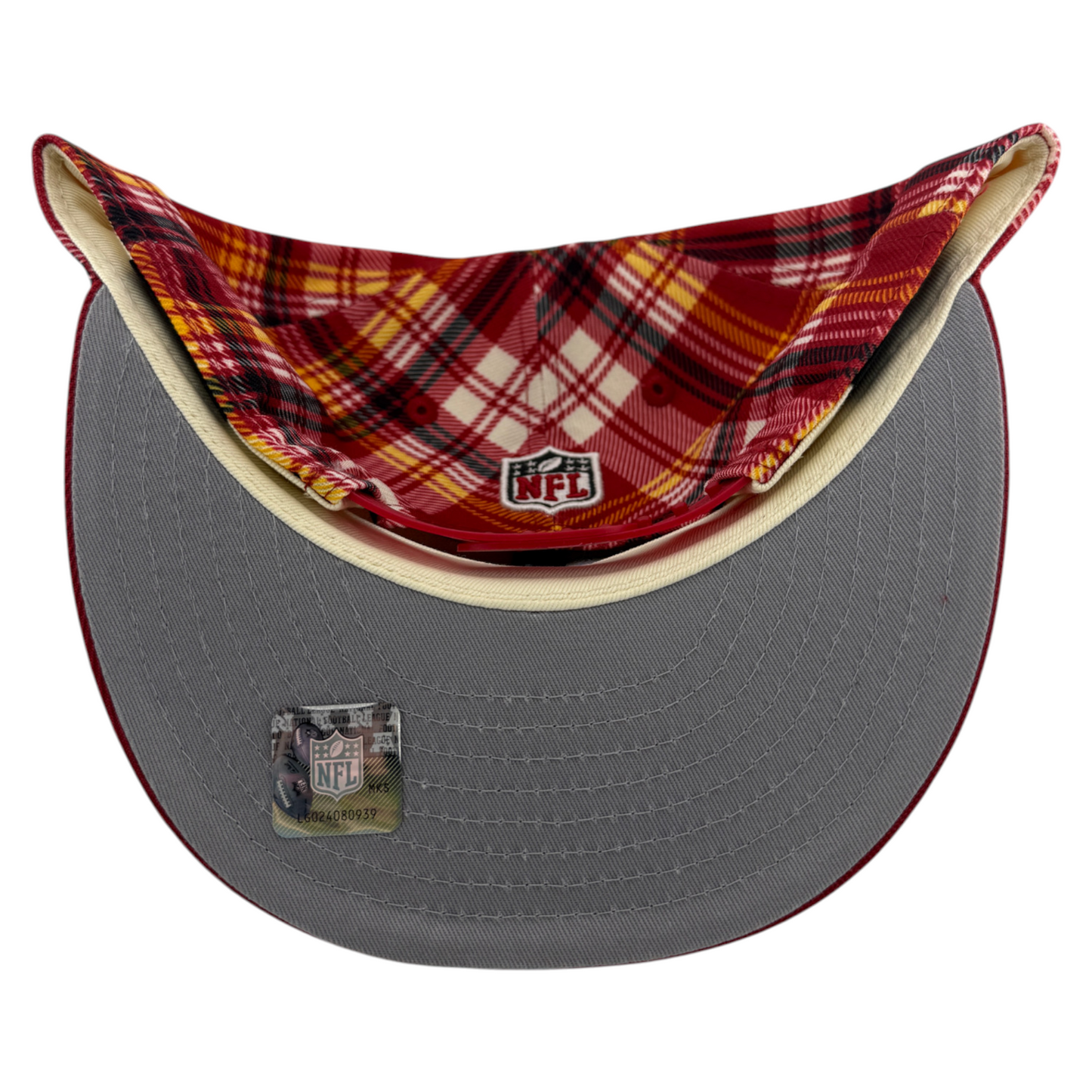 New Era Arizona Cardinals 2024 Sideline Plaid 9Fifty Snapback Adjustable Hat Cap
