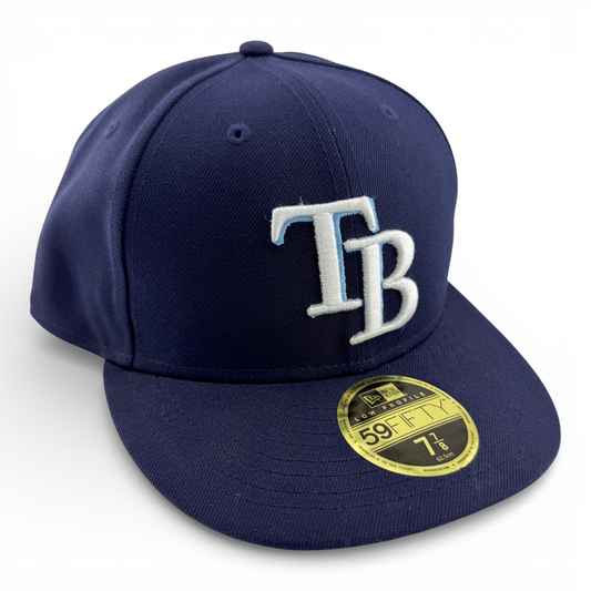 New Era Tampa Bay Rays MLB Team Classic Navy 59Fifty Low Profile Fitted Hat Cap