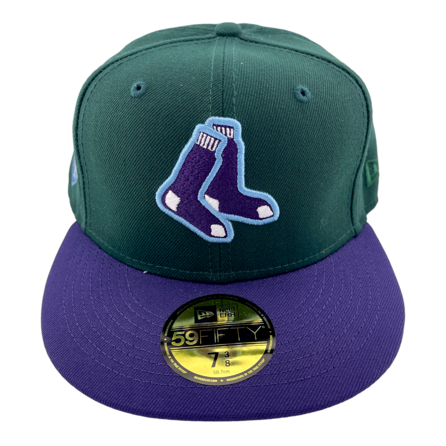 New Era Boston Red Sox MLB 2018 World Series Patch Purple 59Fifty Fitted Hat Cap