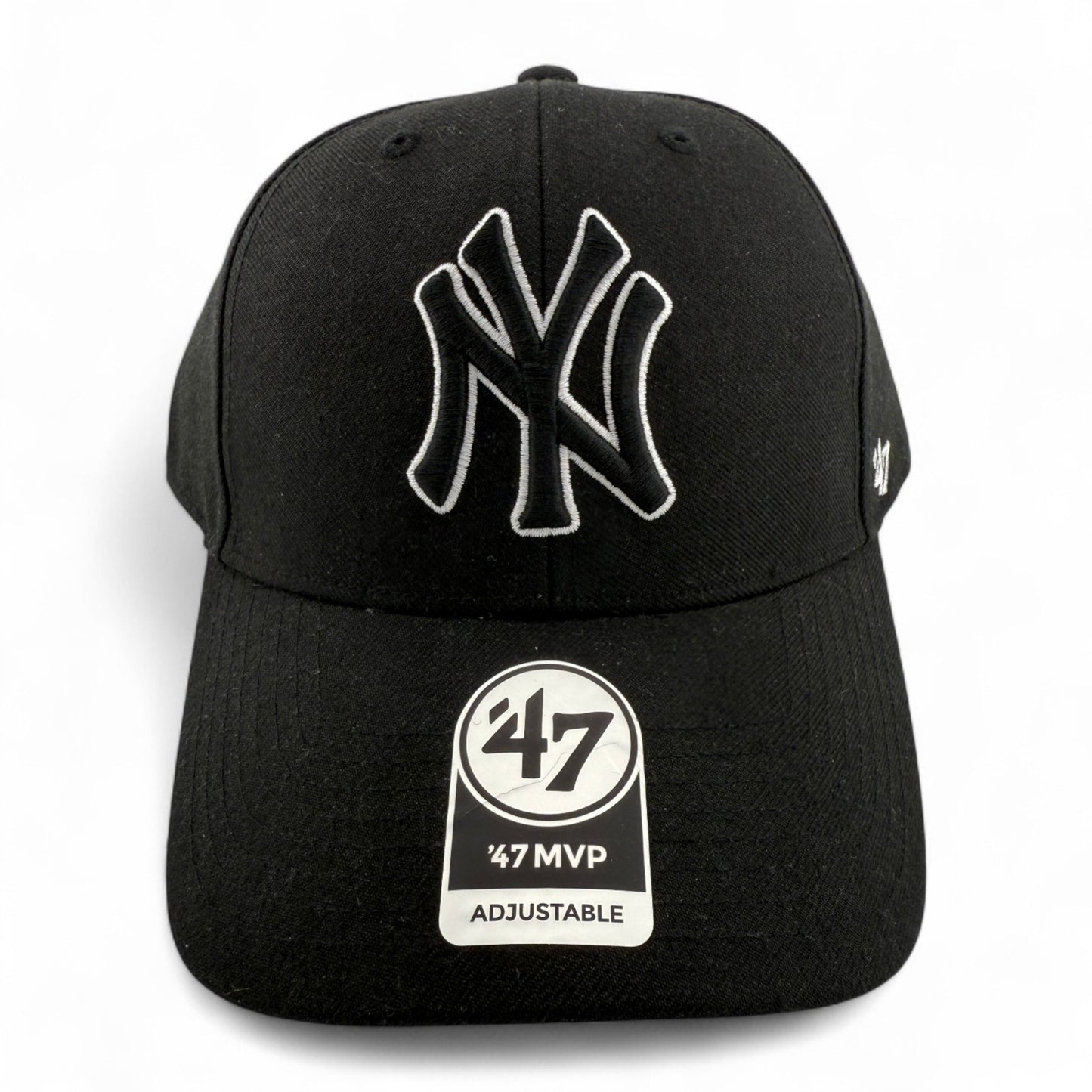 '47 Brand New York Yankees MLB White/Black Logo MVP Snapback Adjustable Hat Cap