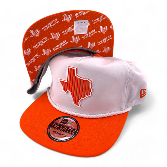 New Era Honey Butter Chicken Biscuits Texas Whataburger Logo UV Golfer Snapback