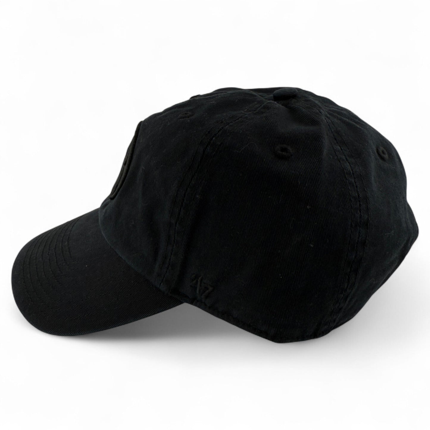 '47 Brand Dallas Mavericks NBA All Black Logo Clean Up Adjustable Dad Hat Cap