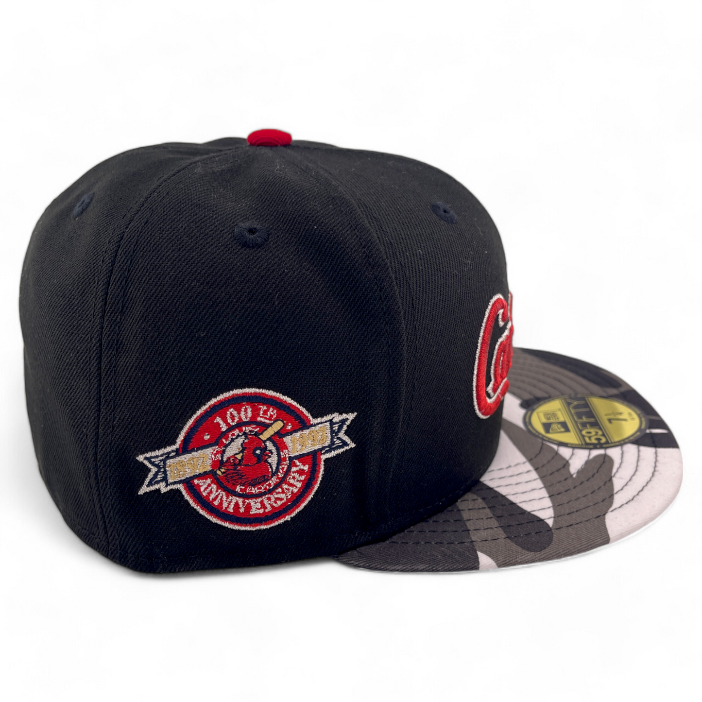 New Era St Louis Cardinals MLB Metallic Camo Pack Script Logo 59FIFTY Fitted Hat