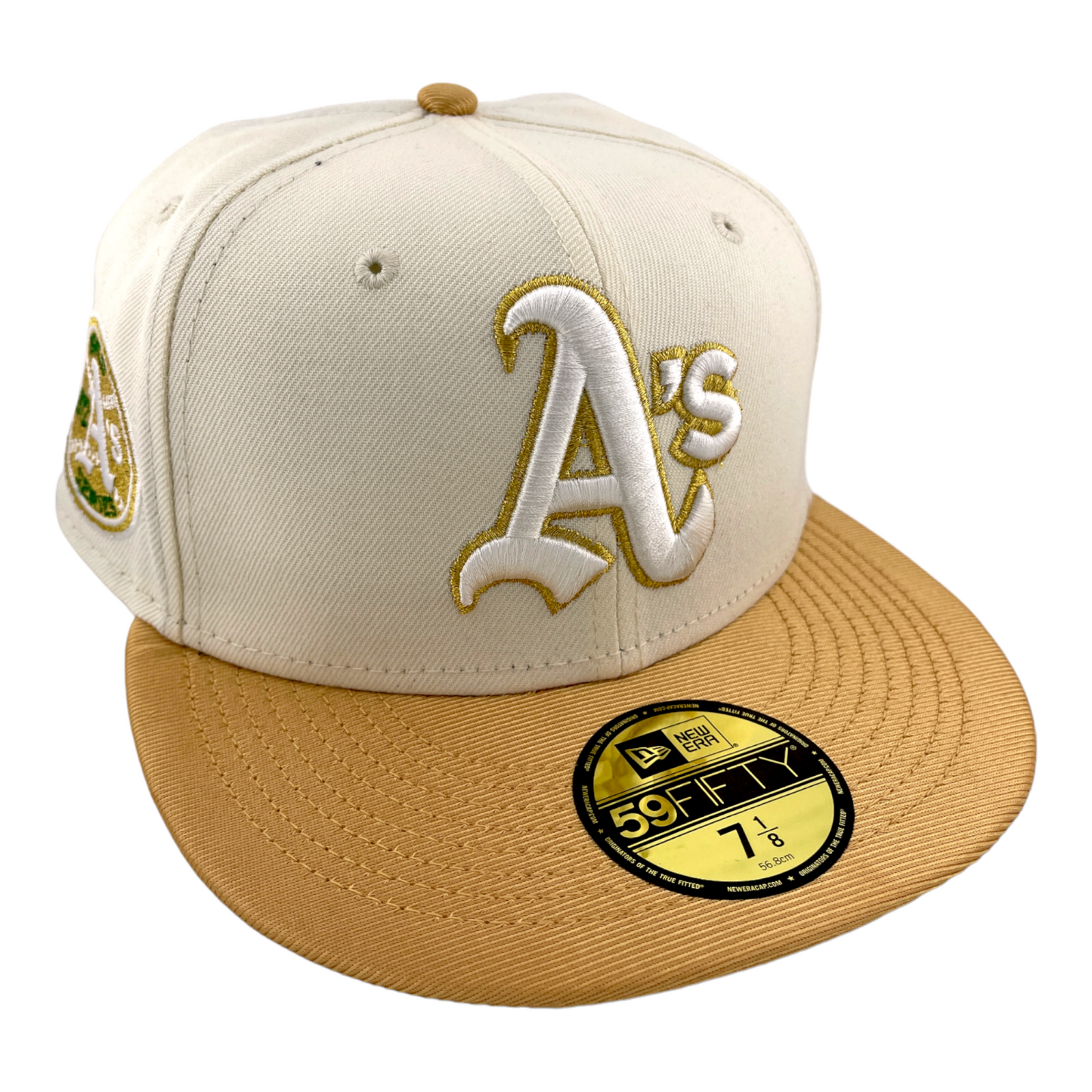 New Era Oakland A's Athletics 1972 World Series Chrome Cream/Gold 59FIFTY Hat Cap