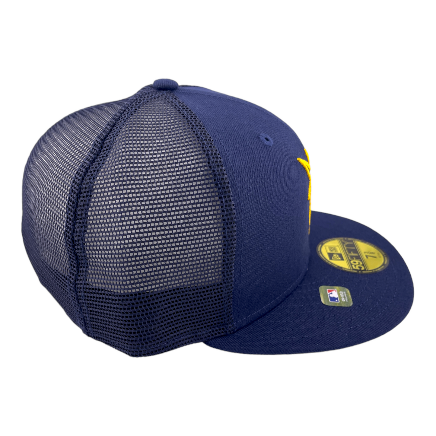 New Era Tampa Bay Rays Batting Practice Mesh Back Blue/Grey 59FIFTY Fitted Hat Cap