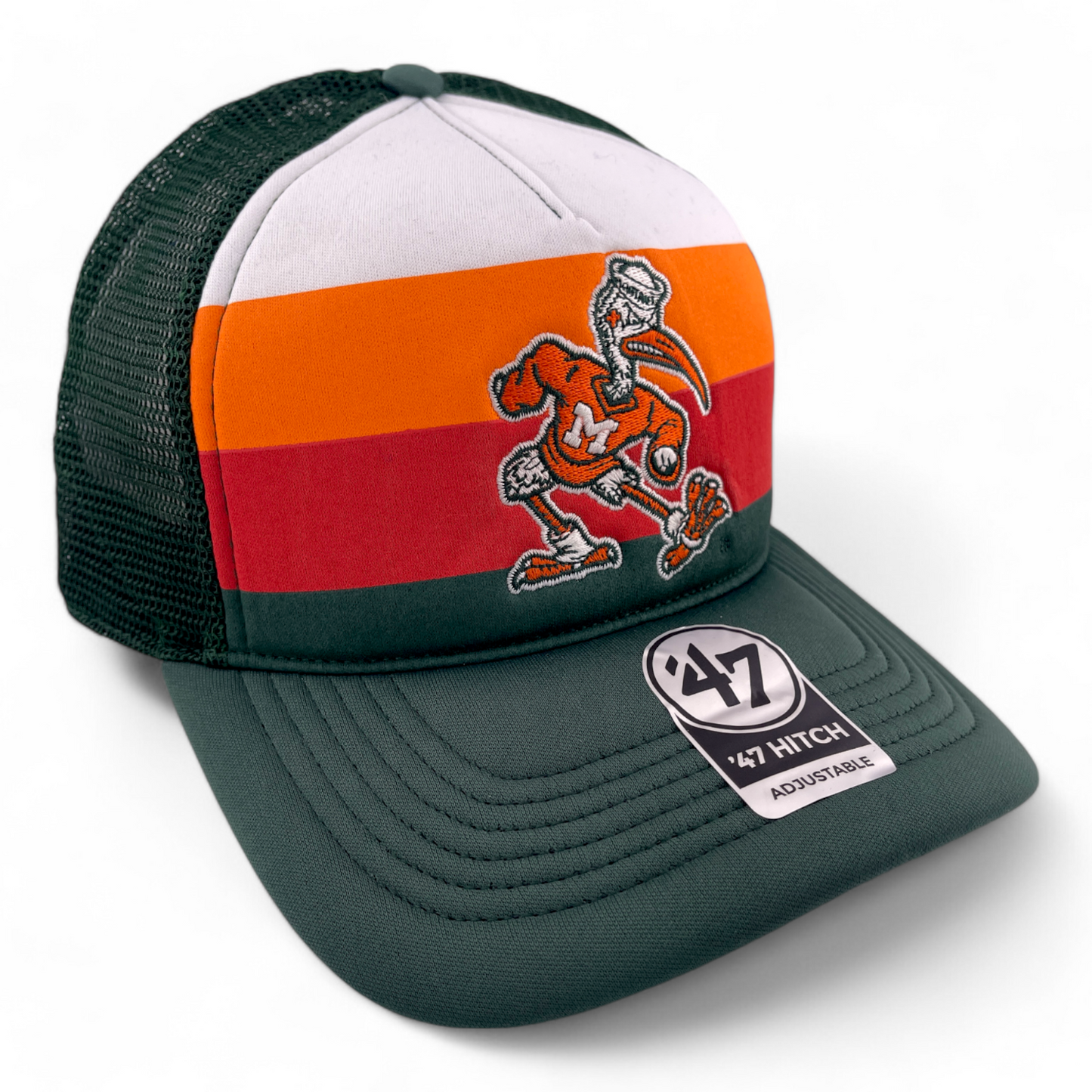 '47 Brand University of Miami Hurricanes NCAA Foam A-Frame Trucker Snapback Cap