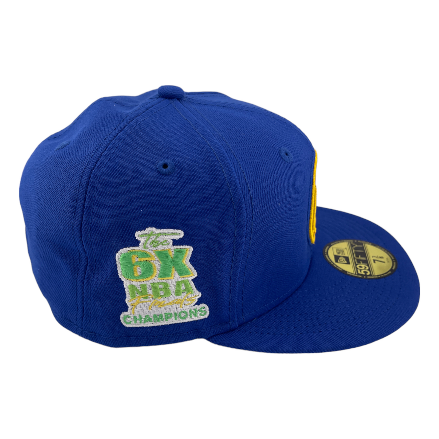 New Era Golden State Warriors 6x Champions Patch Blue/Green 59Fifty Fitted Hat Cap