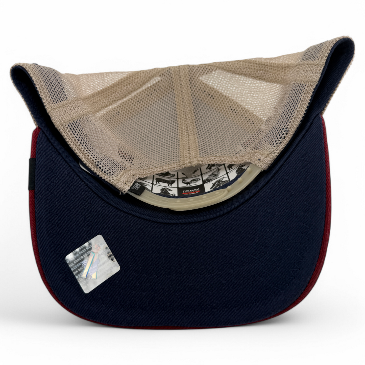 Goorin Bros Cock Rooster The Farm Navy/Red Trucker Adjustable Snapback Hat Cap