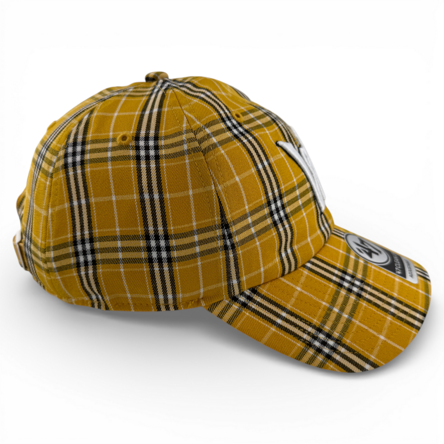 47 Brand Worcester Red Sox WooSox Plaid Honey Buggin Clean Up Adjustable Dad Hat