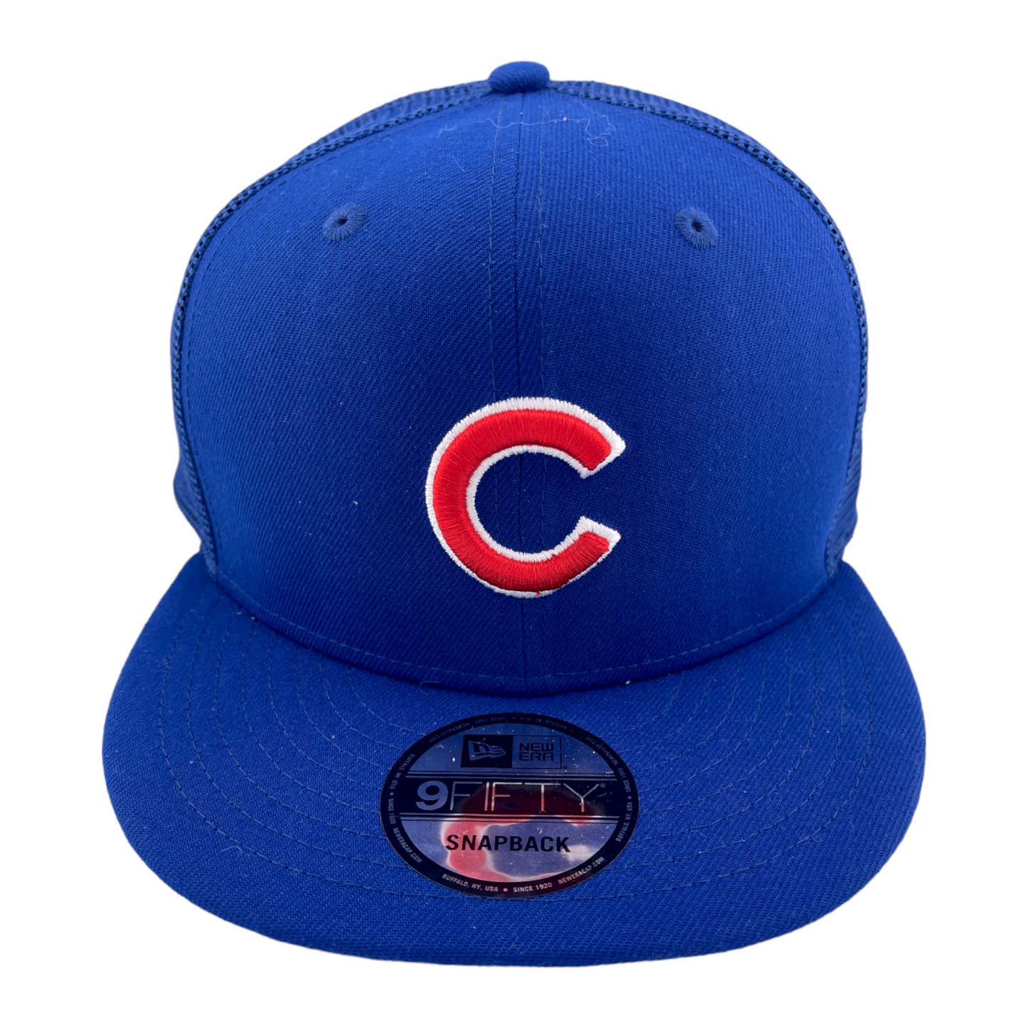 New Era Chicago Cubs MLB Team Colors Trucker Mesh Back 9Fifty Snapback Hat Cap