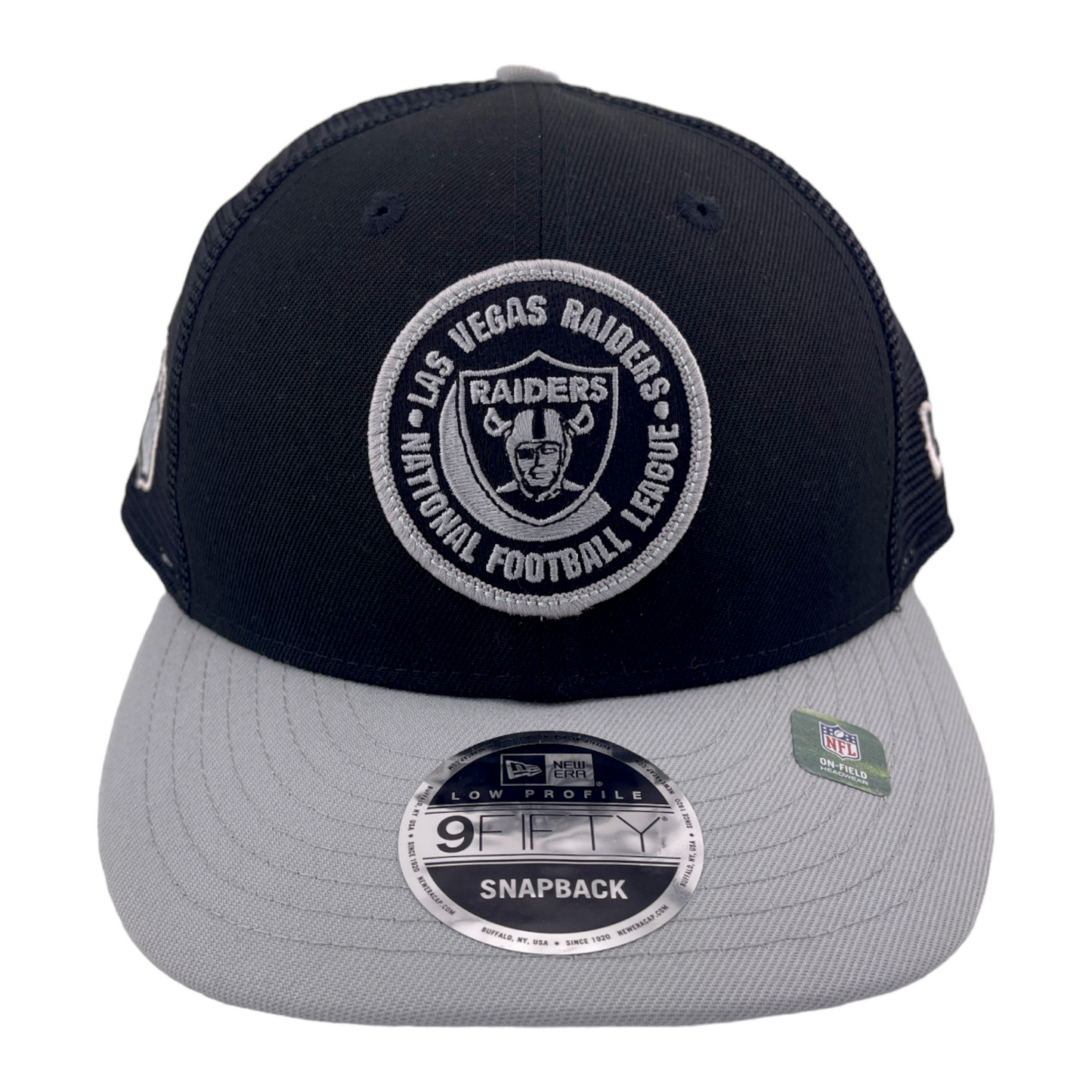 ~NEW DROP~ New Era Las Vegas Raiders NFL 2023 Sideline 9FIFTY Low Profile Mesh Snapback Hat