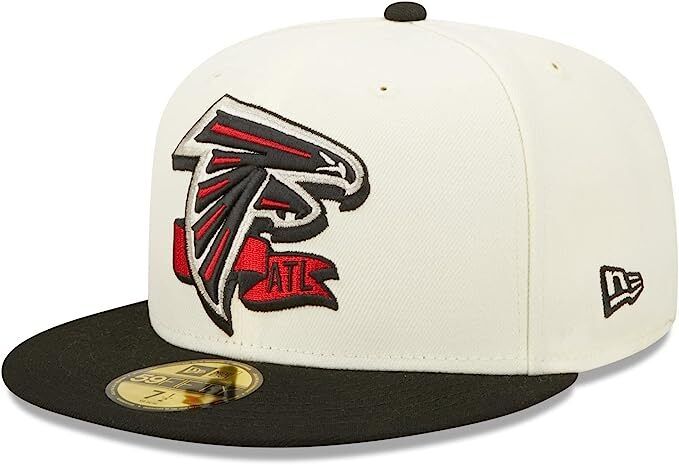 New Era Atlanta Falcons 2022 Sideline NFL Cream 59FIFTY Fitted Hat Cap