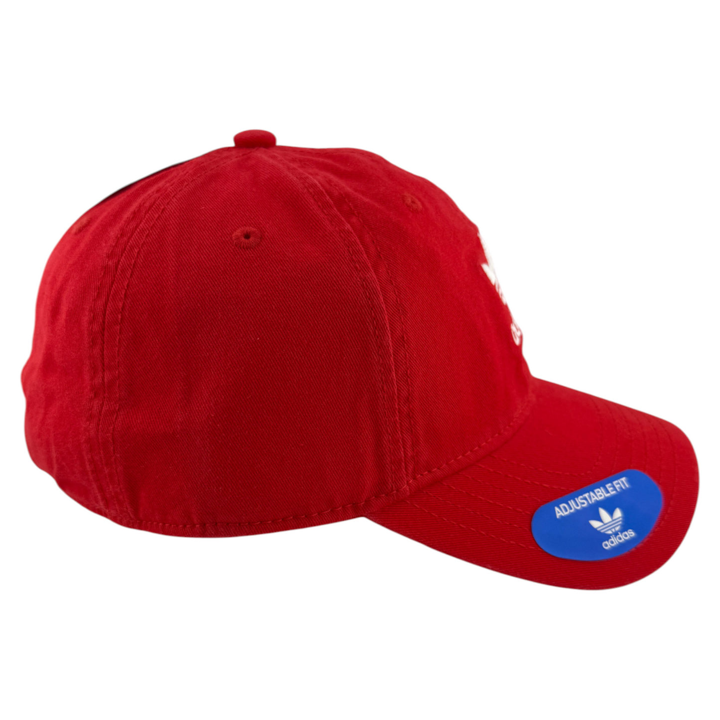 adidas Originals Relaxed Trefoil White/Red LP7027 Strapback Adjustable Dad Hat