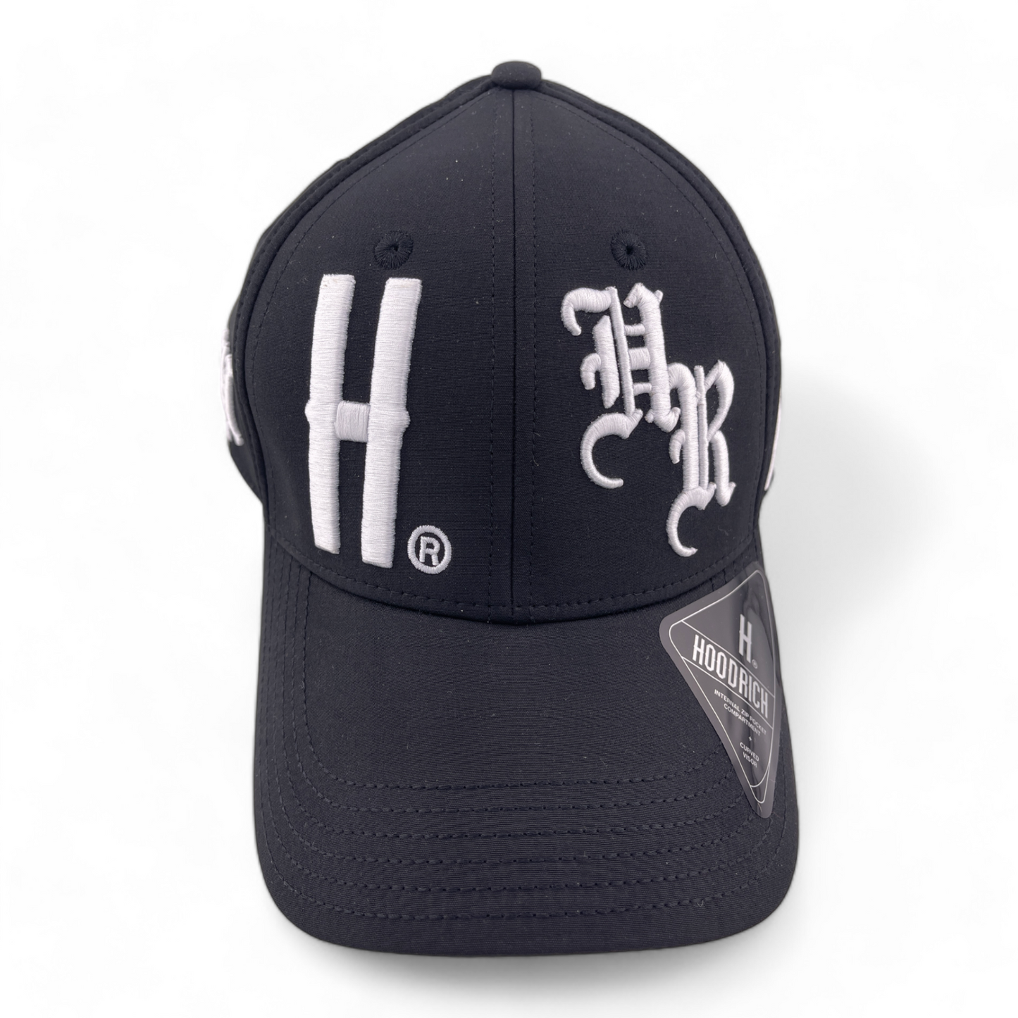 Hoodrich OG Heat Sport Logo with Internal Zipper Pocket Black Adjustable Hat Cap