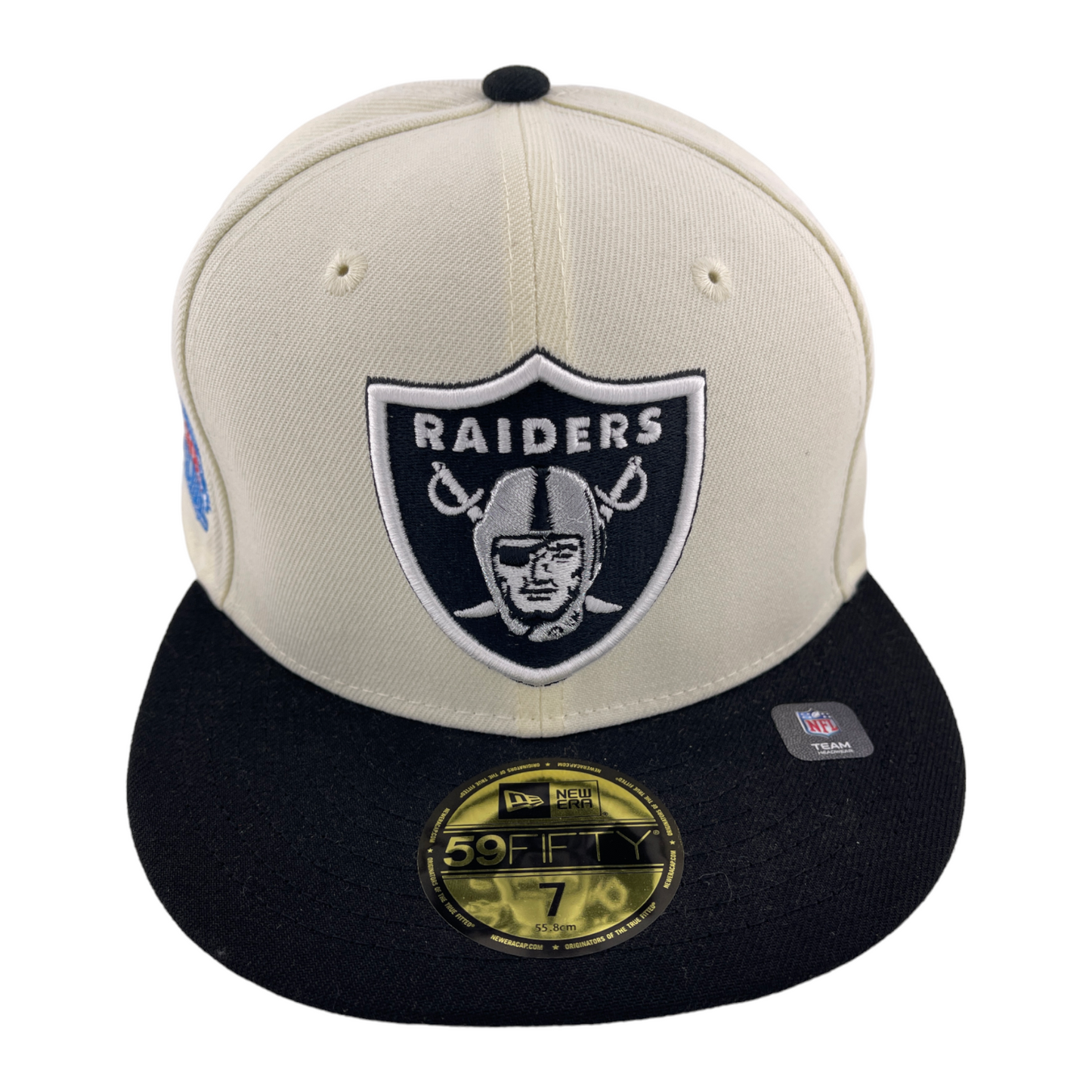 ~NEW DROP~ New Era Las Vegas Raiders NFL Superbowl XVIII Side Patch 59Fifty Fitted Hat Cap