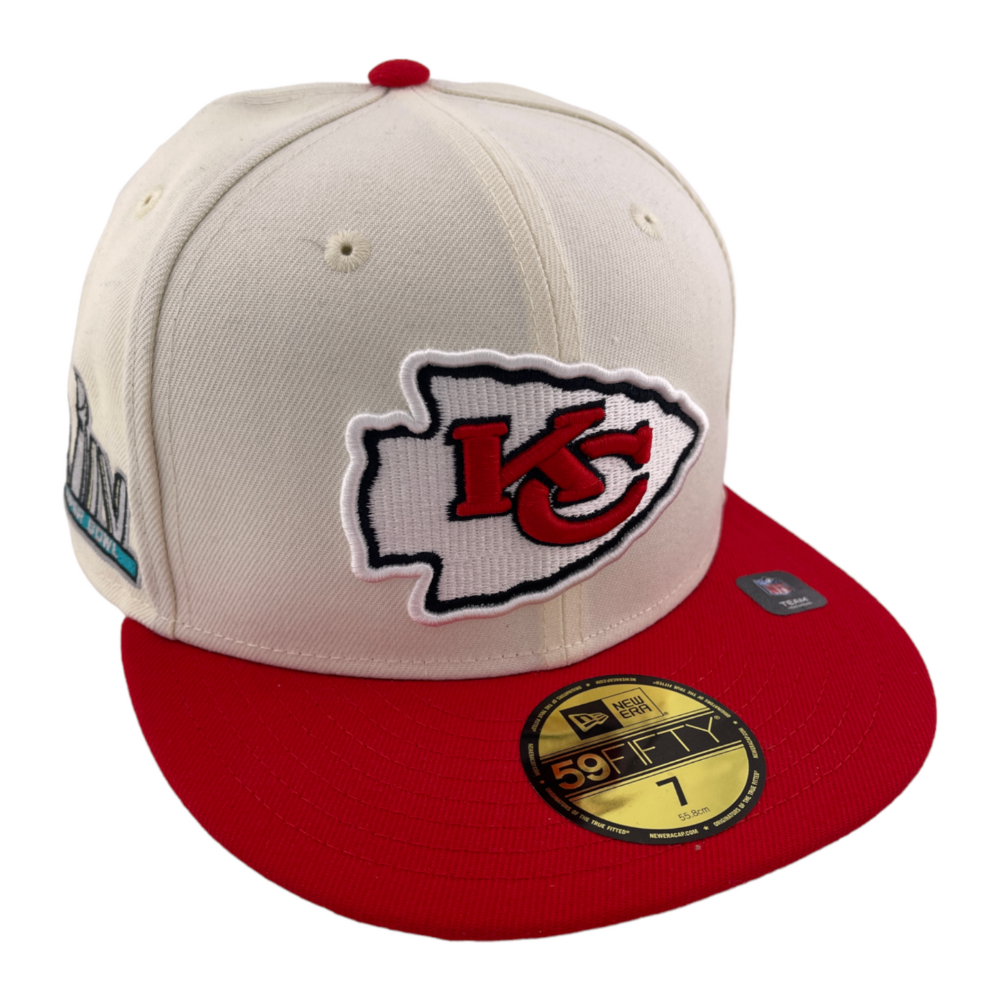 ~NEW DROP~ New Era Kansas City Chiefs NFL Retro Superbowl LIV Patch 59Fifty Fitted Hat Cap