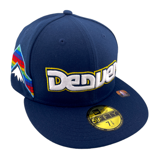 New Era Denver Nuggets 2022 NBA City Edition Blue/Grey UV 59Fifty Fitted Hat Cap