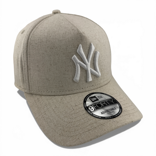 New Era New York Yankees MLB Oat Hemp Tan A-Frame 9Forty Snapback Adjustable Hat