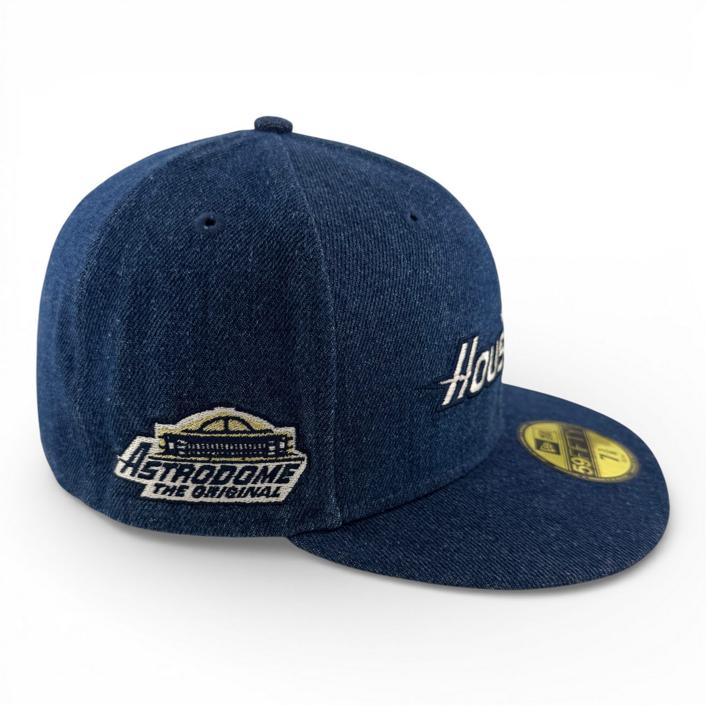 New Era Houston Astros MLB Denim Astrodome Side Patch 59FIFTY Fitted Hat Cap
