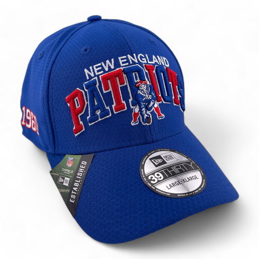 New Era New England Patriots NFL 2019 Sideline Throwback Logo 39Thirty Hat Cap