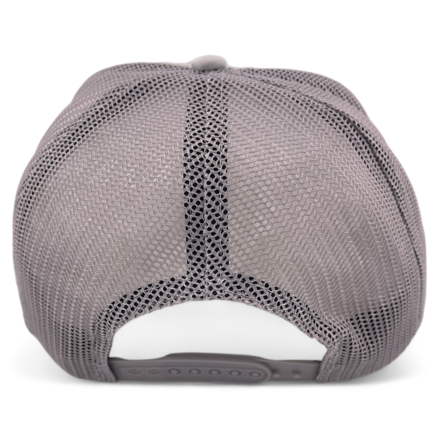 Crowns by Lids Blank (For Customs) All Grey Mesh Back Trucker Adjustable Hat Cap