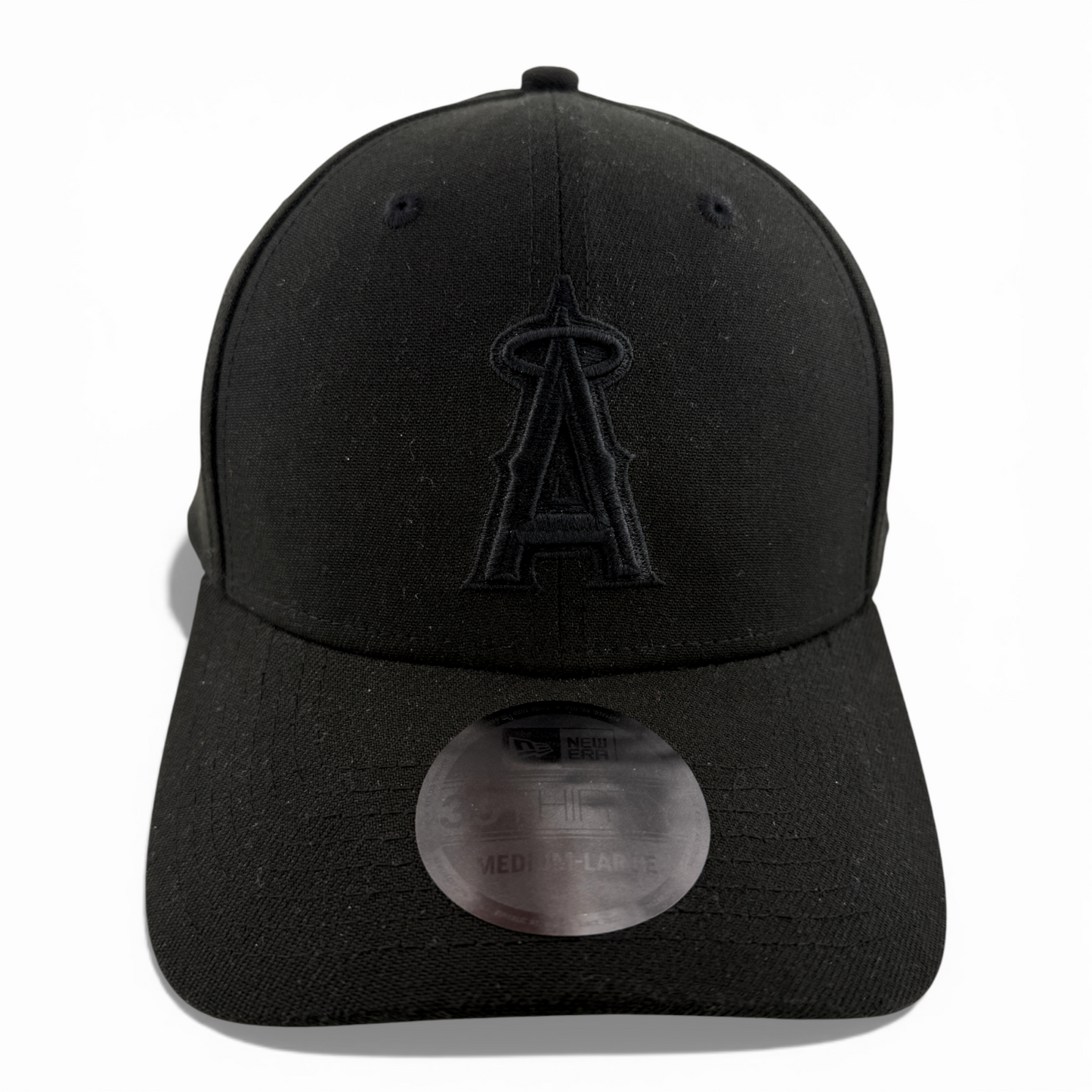 New Era Los Angeles Angels MLB All Blackout Blacked Out 39Thirty Flex Fit Hat