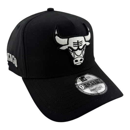 New Era Chicago Bulls NBA Sport Black A-Frame 9Forty Snapback Adjustable Hat Cap