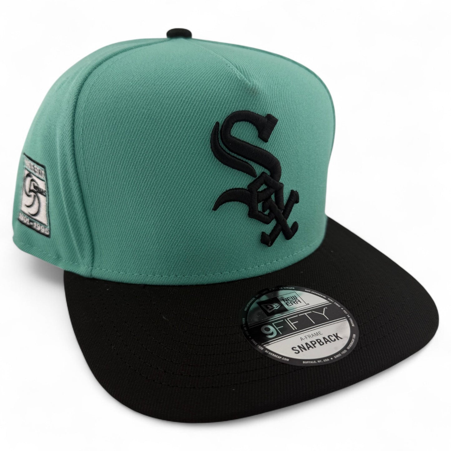 New Era Chicago White Sox MLB Mint A-Frame 9FIFTY Snapback Adjustable Hat Cap