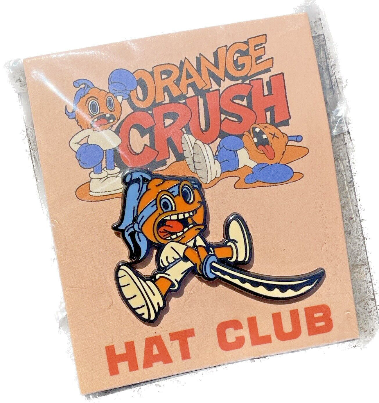 Hat Club X Orange Crush Exclusive Samurai Enamel 1" inch Lapel Hat Pin
