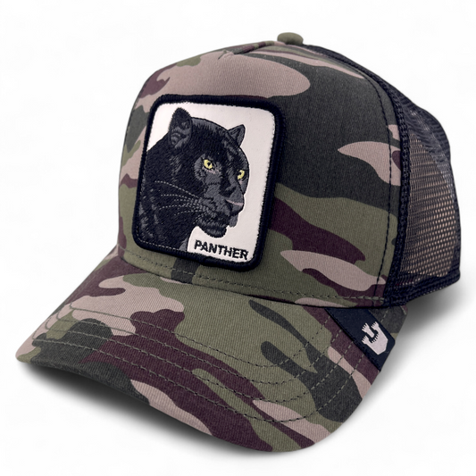 Goorin Bros Black Panther Farm Camo Camouflage Mesh Back Trucker Snapback Hat